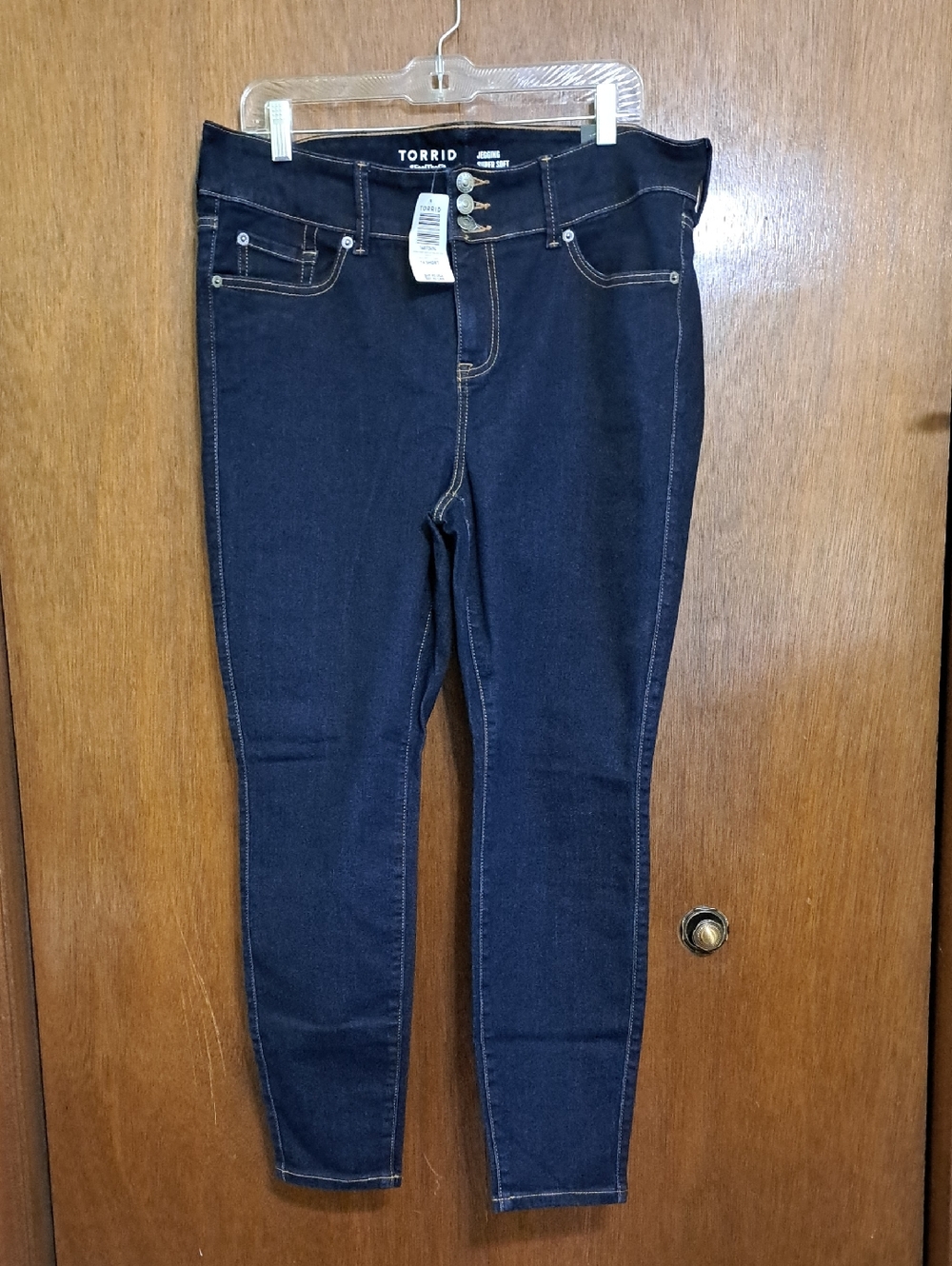 torrid Indigo High-Rise Skinny Jeans with Triple Button Waist